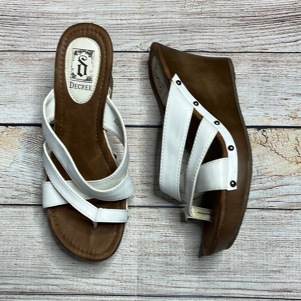 Decree Strappy Open Toe Wedge Platform Wrap Sandals